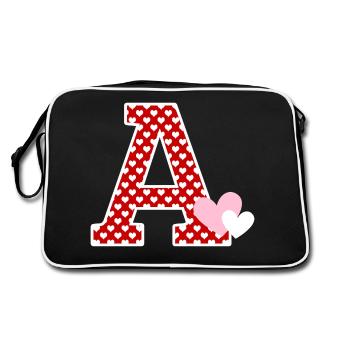 Lettre a cœur - Sac Retro - noir/blanc - Dos