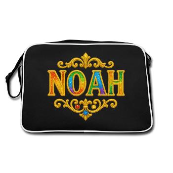 NOAH Glitter Gold Sequins - Retro Bag - black/white - Back