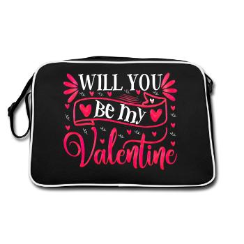 Aimez-moi la Saint-Valentin Joyeux Valentin Saint-Valentin - Sac Retro - noir/blanc - Dos