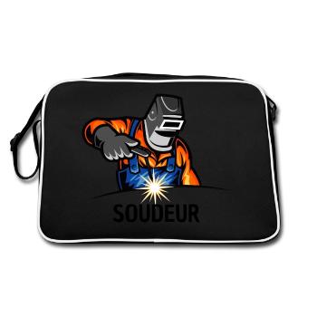 Masque de soudeur - Sac Retro - noir/blanc - Dos