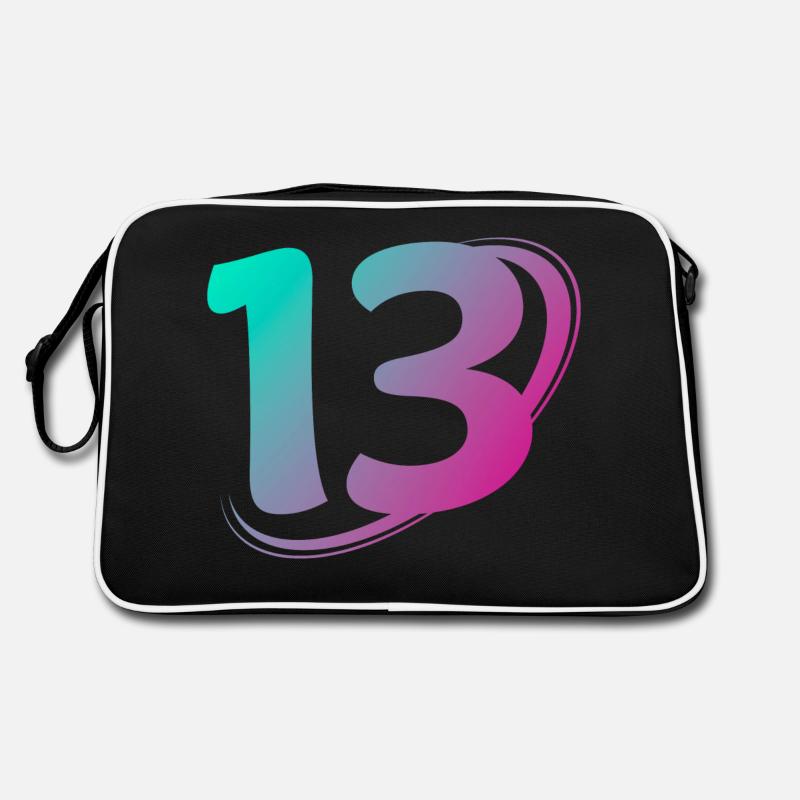 Numéro 13 multicolore Sac Retro