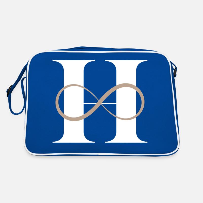 Unendlicher Buchstabe h Retro Tasche