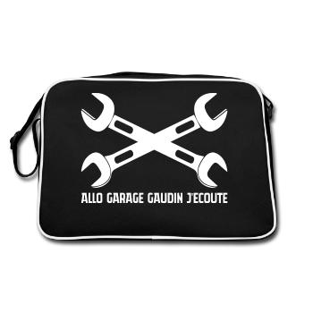 allô garage gaudin j'écoute - Sac Retro - noir/blanc - Dos