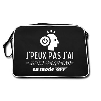 I can't, I have my brain in 'OFF' mode - Retro Bag - black/white - Back