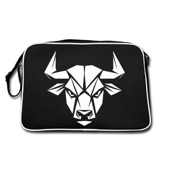 Bull Evil Eye Polygon - Retro Bag - black/white - Back
