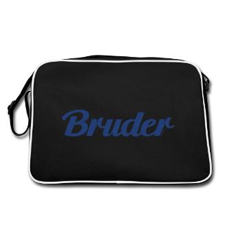Brother dark blue 2024 - Retro Bag - black/white - Back