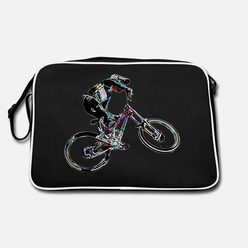 MTB MTB bergab - Retro Tasche - Schwarz/Weiß