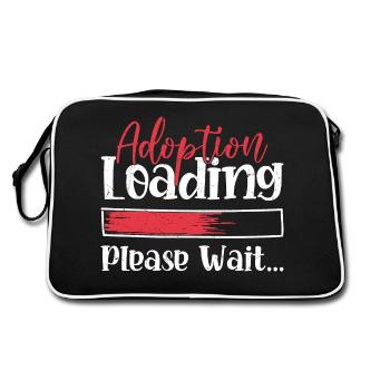 Adoption Loading Please Wait... Adopt Child Family - Retro Bag - black/white - Back
