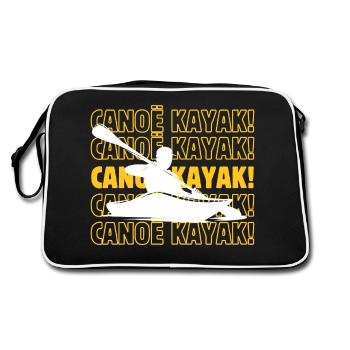 Canoe kayak canoe kayak canoe kayak - Retro Bag - black/white - Back