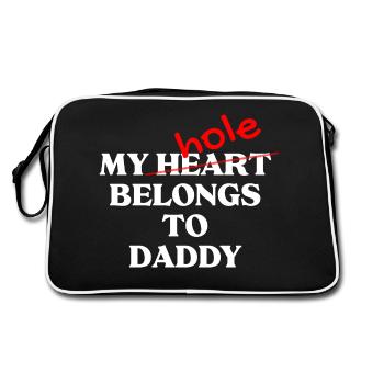 Slogan gay drôle - Sac Retro - noir/blanc - Dos