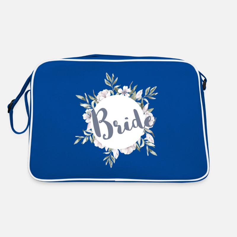 Vert de la mariée et mariée en fleurs Sac Retro