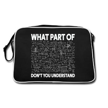 Citation du professeur de mathématiques quelle partie ne comprenez-vous pas - Sac Retro - noir/blanc - Dos