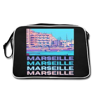Marseille - Sac Retro - noir/blanc - Dos