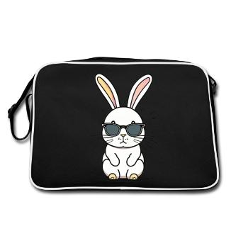 Lapin lunettes de soleil - Sac Retro - noir/blanc - Dos