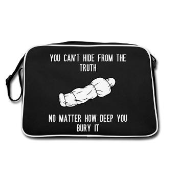 Vous ne pouvez pas vous cacher de la vérité Peu importe la profondeur - Sac Retro - noir/blanc - Dos