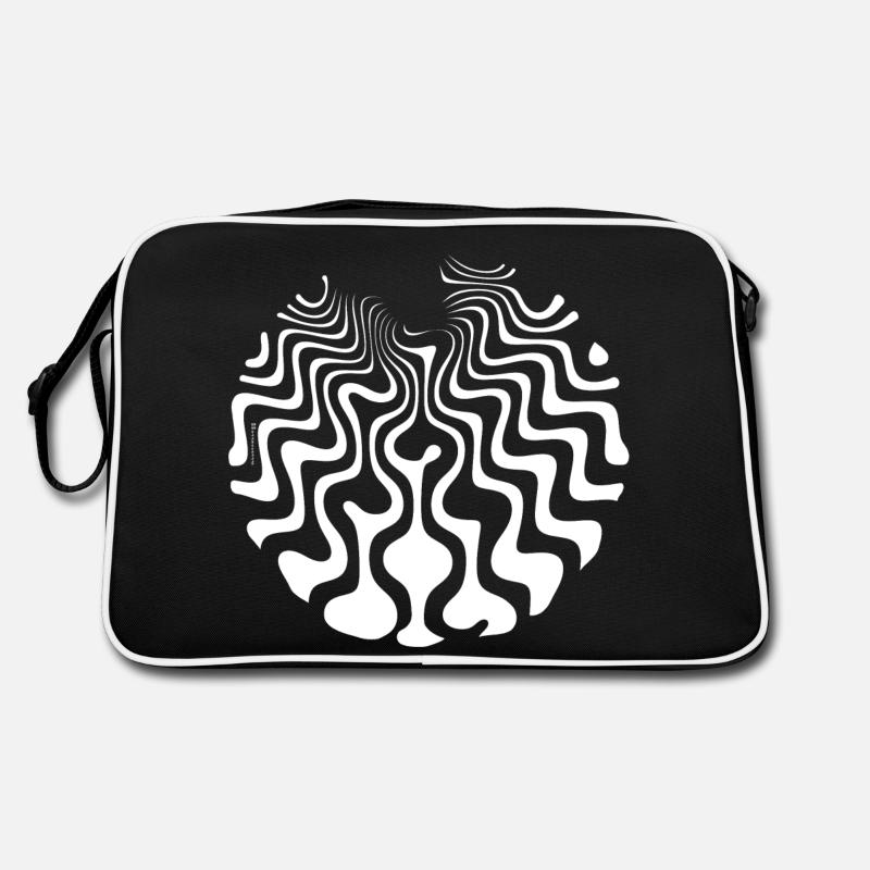psychedelic waves - curvy sixties waves water Retro Bag