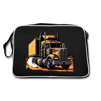 Camion semi-remorque post-apocalyptique - Sac Retro - noir/blanc - Dos