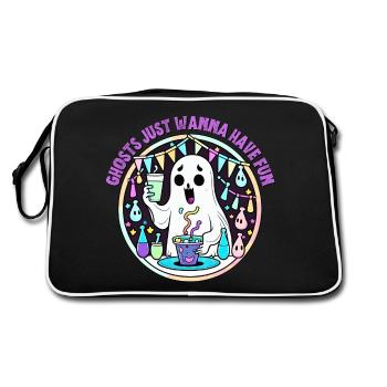 Les fantômes veulent juste s’amuser - Sac Retro - noir/blanc - Dos