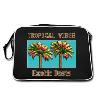 AMBIANCE TROPICALE Havre exotique - Sac Retro - noir/blanc - Dos