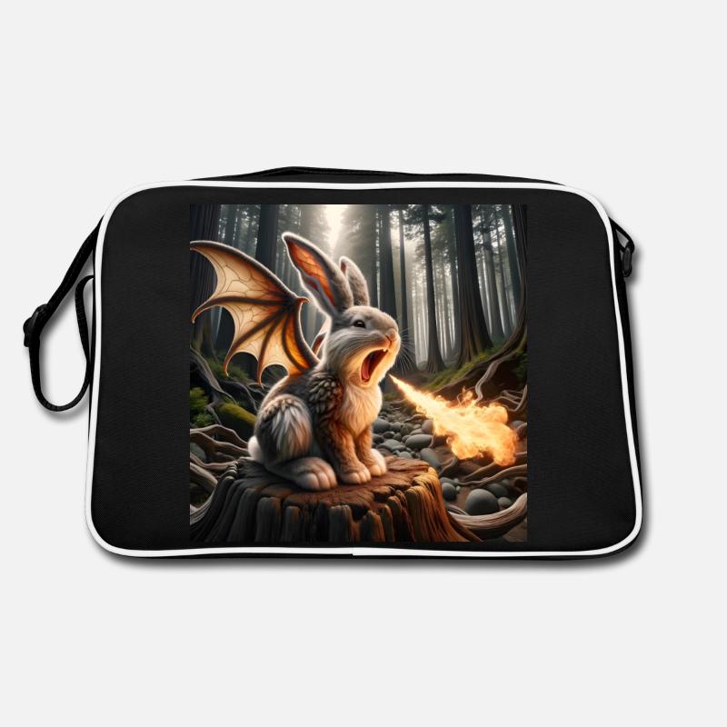 Fire Breathing Bunny Dragon #23 Retro Bag