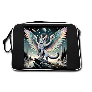 Mythical Bunny Dragon - Retro Bag - black/white - Back
