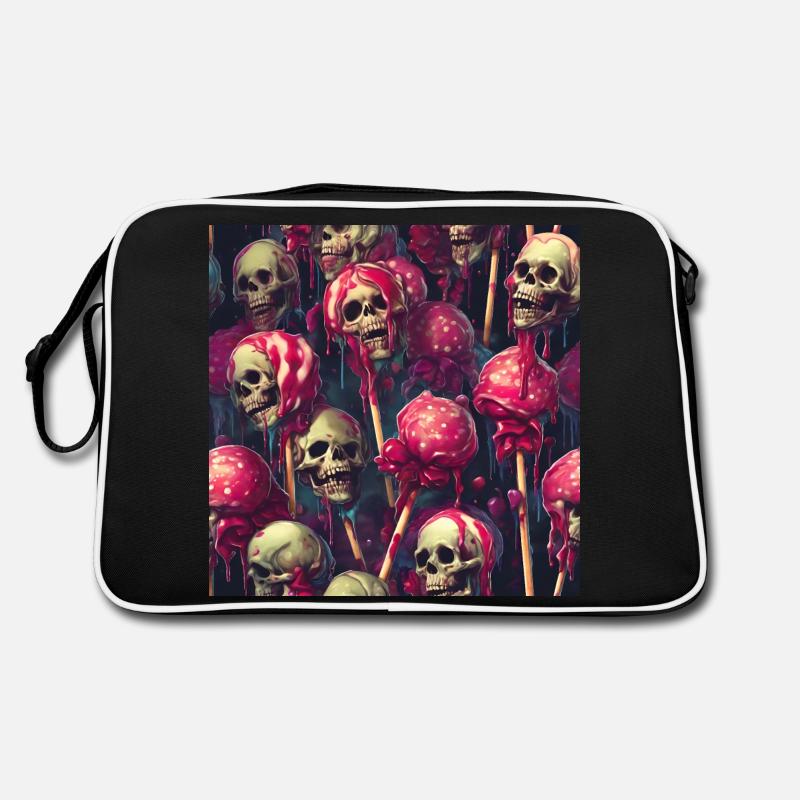 Totenköpfe Lutscher geschmolzen Retro Tasche