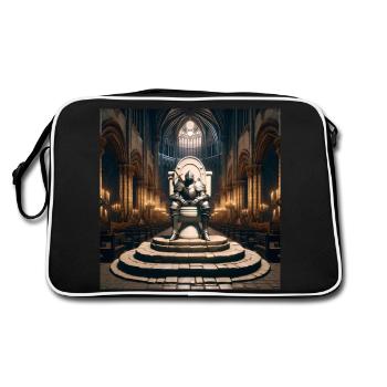 Fart Souls - Hollow Knight on Porcelain Throne #03 - Retro Bag - black/white - Back