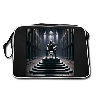 Fart Souls - Hollow Knight on Porcelain Throne #09 - Retro Bag - black/white - Back