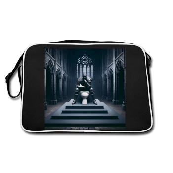 Fart Souls - Hollow Knight on Porcelain Throne #08 - Retro Bag - black/white - Back
