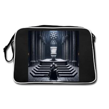 Fart Souls - Hollow Knight on Porcelain Throne #07 - Retro Bag - black/white - Back