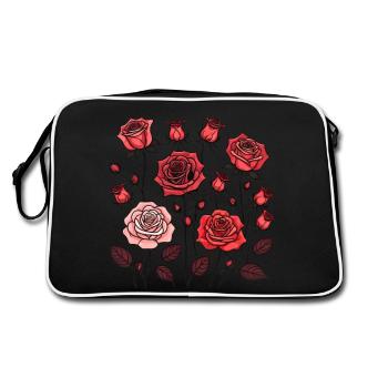 Roses rouges - Sac Retro - noir/blanc - Dos