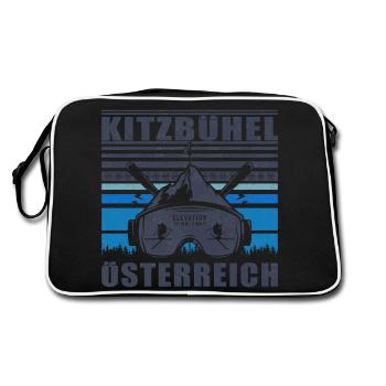 Kitzbühel Autriche Rétro Coucher De Soleil Ski 80s - Sac Retro - noir/blanc - Dos