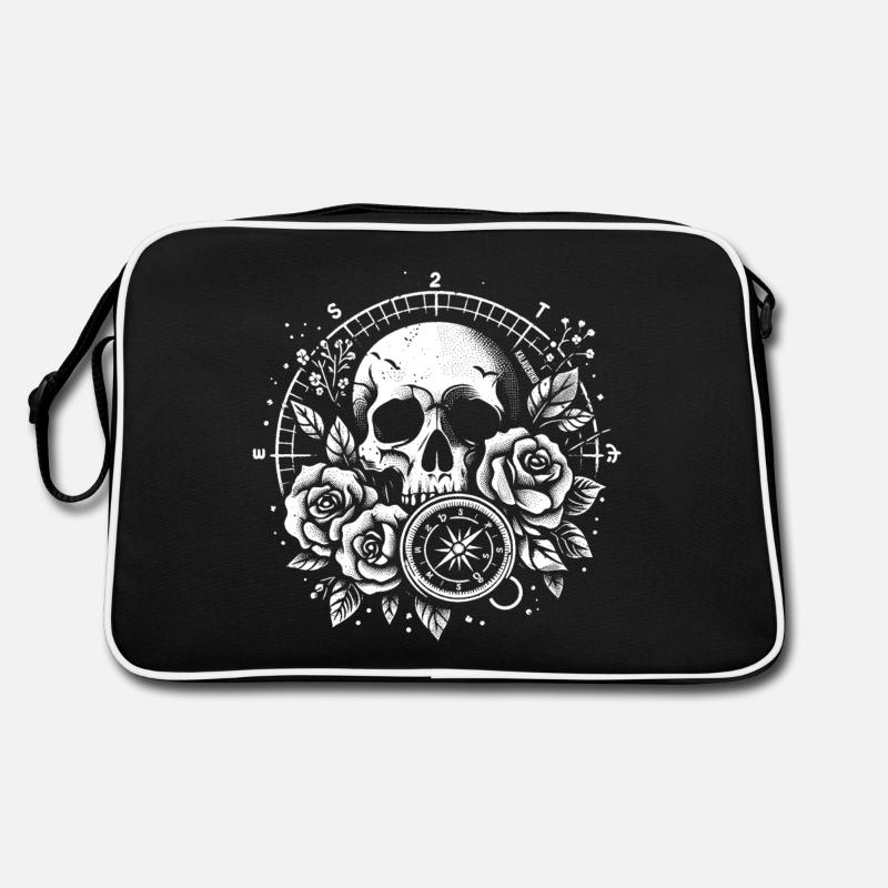 BOUSSOLE - Sac Retro - noir/blanc