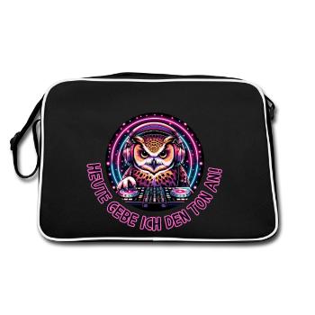 Aujourd’hui, je donne le ton à Owl - Sac Retro - noir/blanc - Dos