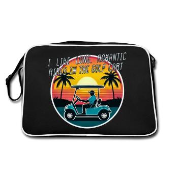 I like long, romantic rides in the golf cart - Retro Bag - black/white - Back