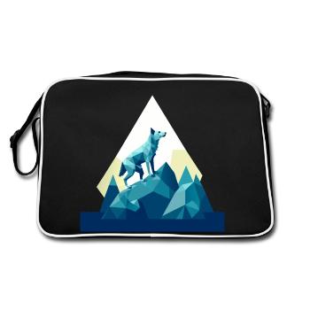 3D Wolff GeomeTRIX - Retro Tasche - Schwarz/Weiß - Hinten