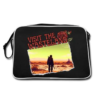 Visit the wasteland - Retro Bag - black/white - Back