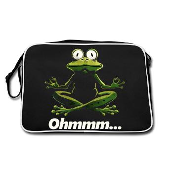 Yoga Frog #lovely toons - Sac Retro - noir/blanc - Dos