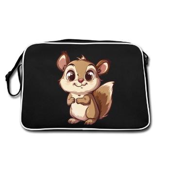 Tamia mignon avec de grands yeux - Sac Retro - noir/blanc - Dos