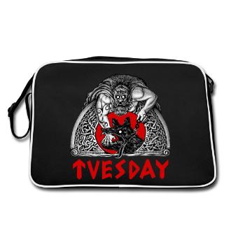 Tyr - Retro Bag - black/white - Back