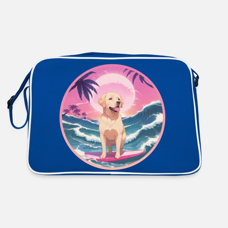 Labrador Retriever Surfer 🐾 2 Retro Bag