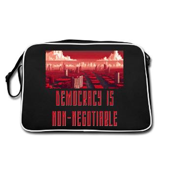 Democracy is Non-Negotiable - Retro Bag - black/white - Back
