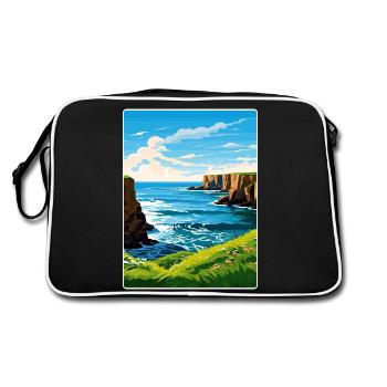 North Coast 500 Scotland Voyage Poster Souvenir - Sac Retro - noir/blanc - Dos