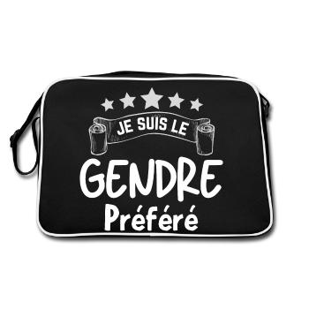 Gendre humour beau fils, Gendre Idéal Humour - Sac Retro - noir/blanc - Dos