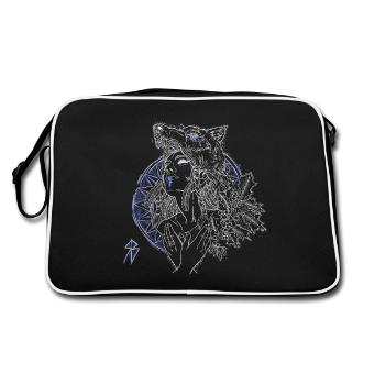 Schildmaid - Retro Tasche - Schwarz/Weiß - Hinten