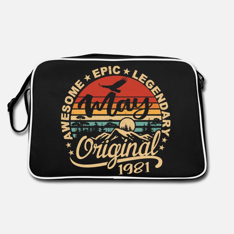 Anniversaire Mai 1981 mai | Gift May 1981 Sac Retro