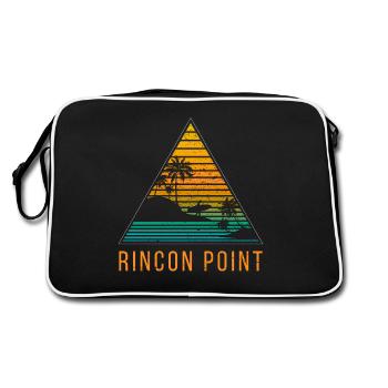 Rincon Point Brandung - Retro Tasche - Schwarz/Weiß - Hinten