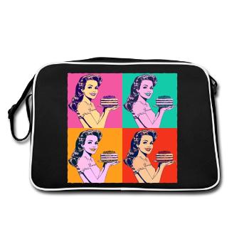 Baking Cake Baking Queen Baking Fairy Baker Pop Art - Retro Bag - black/white - Back