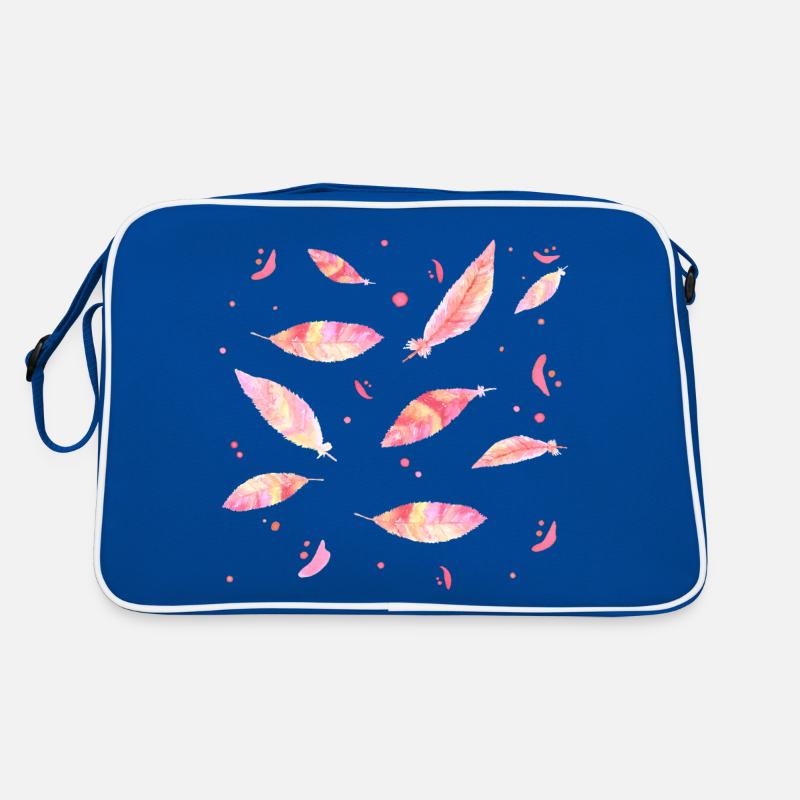 Bunte Federn Retro Tasche