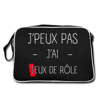 J'peux pas j'ai Jeux de rôle - Sac Retro - noir/blanc - Dos
